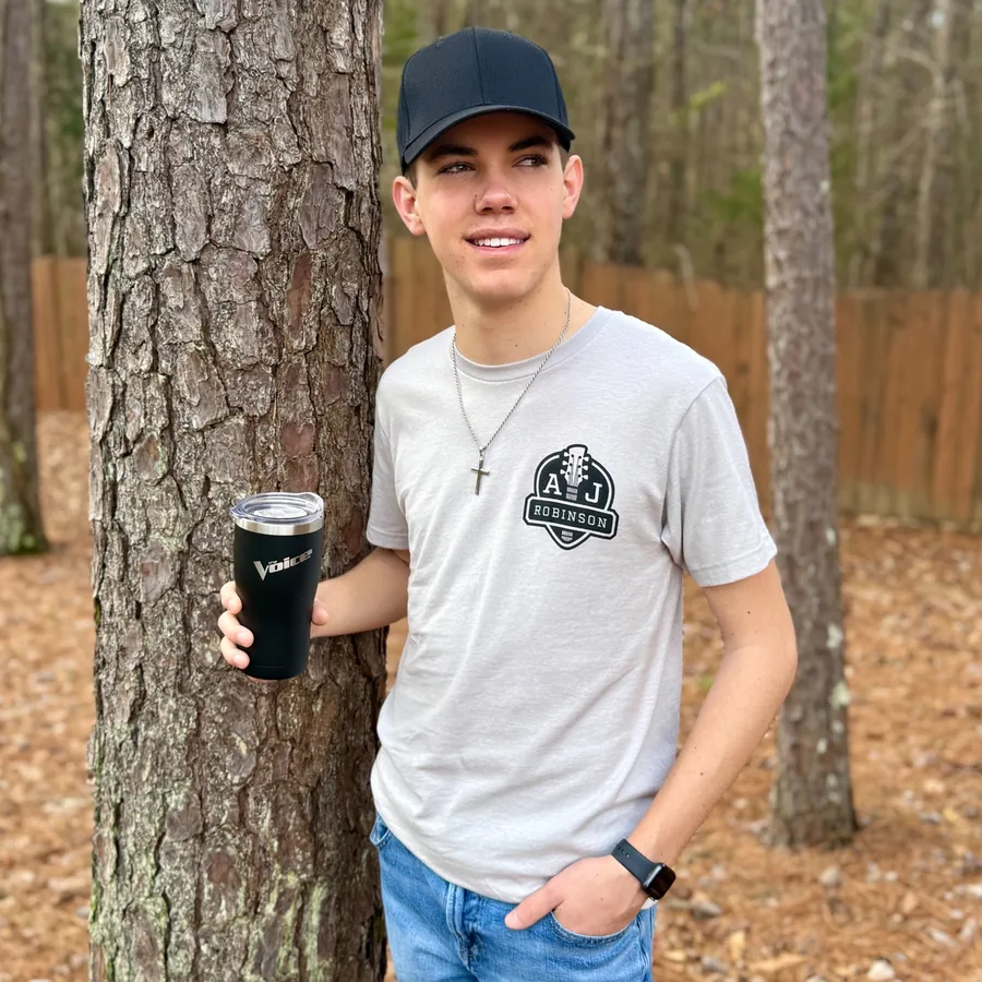 Gray AJ Robinson crest t-shirt
